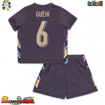Camisa de Futebol Inglaterra Marc Guehi #6 Equipamento Secundário Infantil Europeu 2024 Manga Curta (+ Calças curtas)